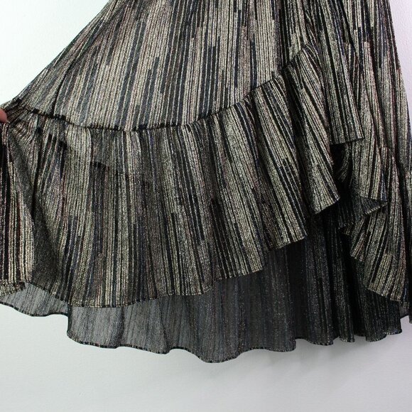 Misa Los Angeles Ava Metallic Stripe Midi Dress Size S - Picture 4 of 12